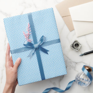 Blauw patroon cadeaupapier