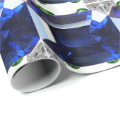 Blauw patroon cadeaupapier (Rol Hoek)