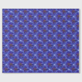 blauw patroon cadeaupapier (Vlak)