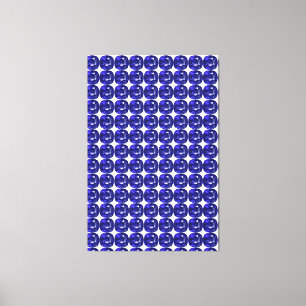 Blauw patroon canvas afdruk