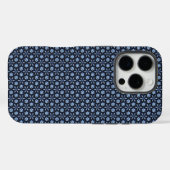 blauw patroon Case-Mate iPhone case (Achterkant (horizontaal))