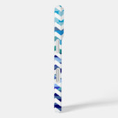 Blauw patroon chevron strepen Case-Mate iPhone case (Achterkant / Rechts)