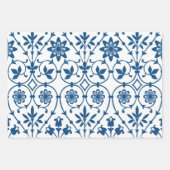 blauw patroon inpakpapier vel (Voorkant)
