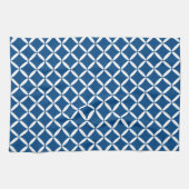Blauw patroon keukenhanddoek (Horizontaal)