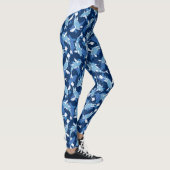 Blauw patroon - Koi Fish Leggings (Rechts)