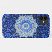  blauw patroon met Floral Mandala Case-Mate iPhone Case (Achterkant (horizontaal))