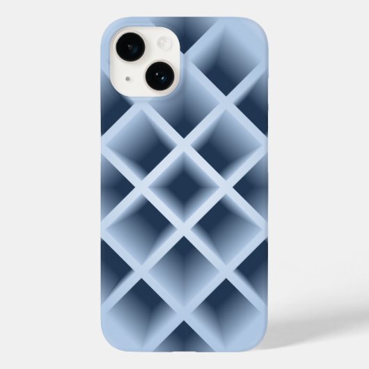 Blauw patroon met vierkante openingen Case-Mate iPhone case (Achterkant)