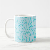 Blauw patroon modern koffiemok (Links)