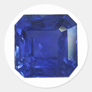 Blauw patroon ronde sticker