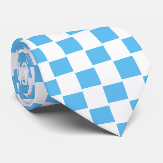 Blauw patroon stropdas (Opgerold)