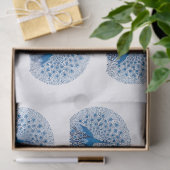  blauw patroonpatroon tissuepapier (Geschenk)