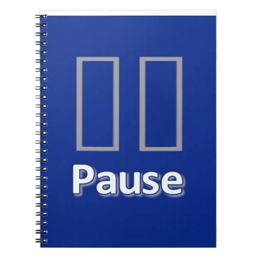 Blauw Pause Notitieboek (Voorkant)