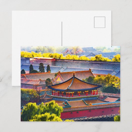 Blauw paviljoen, Verboden stad Briefkaart (Voorkant / Achterkant)