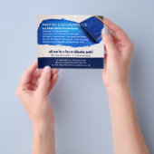 Blauw penseel, schilder en decorator Adverteren Flyer (Hand)