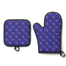 blauw Penstemons Floral Pattern