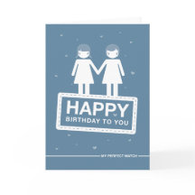 Blauw | Perfecte match | Gelukkige verjaardag