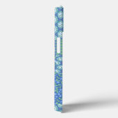 Blauw Periwinkle Bloem Boho Nep Patchwork Patroon Case-Mate iPhone Case (Achterkant / Rechts)