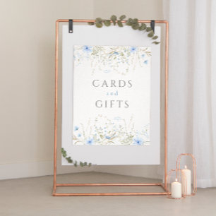 Blauw Periwinkle Wildflower Bruiloft Kaart Cadeaub Foto Afdruk