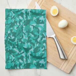 Blauw Perzisch Camouflage Theedoek