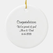 Blauw Pet Afstuderen Keramisch Ornament (Achterkant)