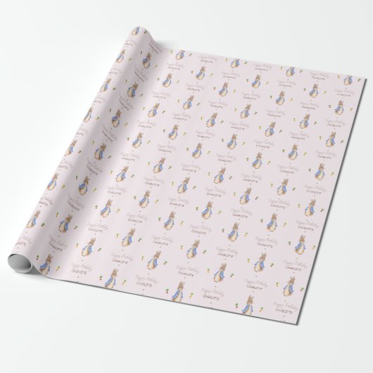 Blauw Peter het Konijn Beatrix Potter Bunny Cadeaupapier (Uitgerold)