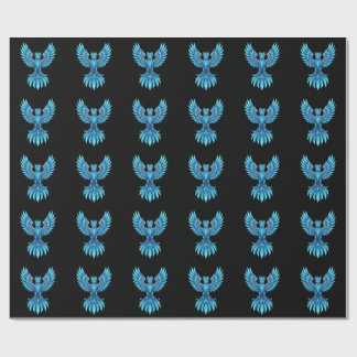 Blauw Phoenix Opkomend Notitieboek - Fantasie Kuns Cadeaupapier