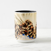 Blauw Pinecone Cup Mok (Midden)