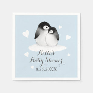 Blauw pinguïn servet
