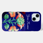 BLAUW PINK GREEN FLORAL Case-Mate iPhone CASE (Achterkant (horizontaal))