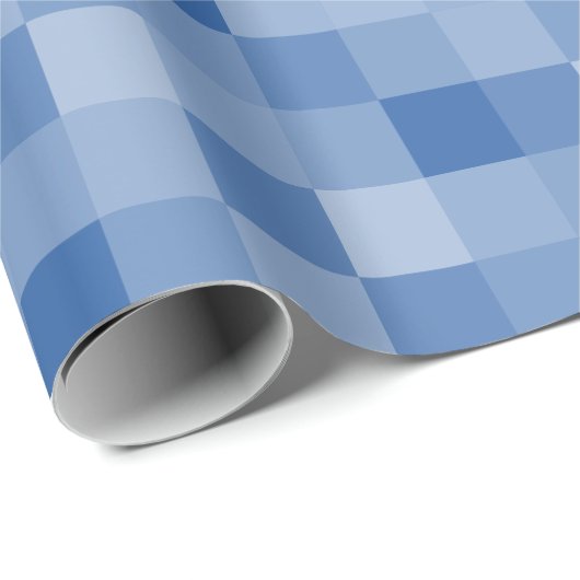 Blauw pixel scherm patroon wrapping papier (Rol Hoek)