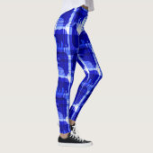 Blauw plaid beer patroon leggings (Rechts)