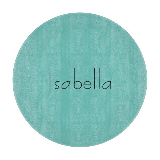 Blauw Plain Creatieve Moderne Naam Minimalist Snijplank (Voorkant)