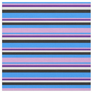 Blauw, plum, indigoor, wit, en zwart gekleurd stof