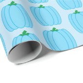 Blauw pompoenpapier cadeaupapier (Rol Hoek)