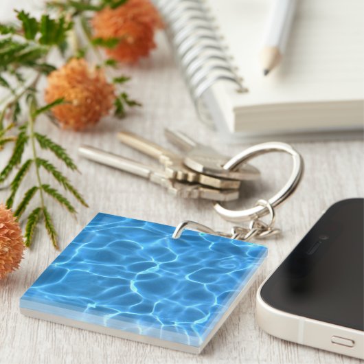 Blauw poolpatroon sleutelhanger (Voorkant Rechts)