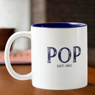 Blauw Pop Oprichtingsjaar Mok