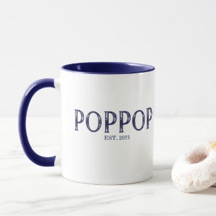 Blauw PopPop Oprichtingsjaar Mok