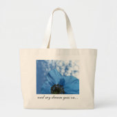 BLAUW POPPY Flower Dream Blue Grote Tote Bag (Voorkant)