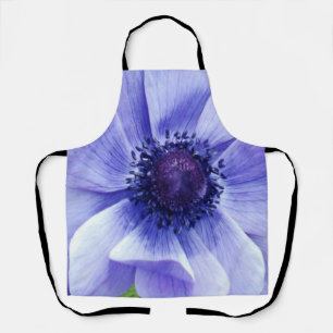 Blauw Poppy, Full Print Schort