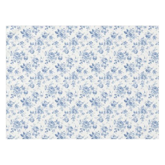 Blauw, porselein, blauw porselein, bloementoilet,  tafelkleed (Voorkant (Horizontaal))