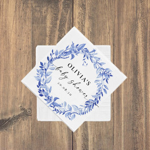 Blauw Porselein Bloemen Boeken Papieren servetten