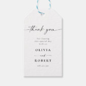 Blauw Porselein Bruiloft Gift Labels Cadeaulabel (Voorkant)