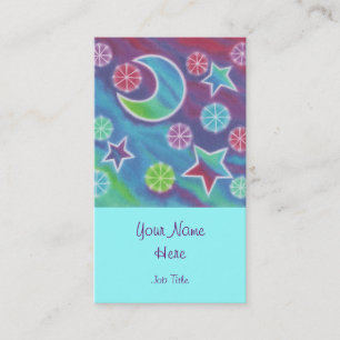 Blauw portret voor sjabloon voor visitekaartje voo