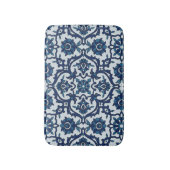 Blauw Portugees Azulejos Floral Tile Pattern Badmat (Voorkant Verticaal)