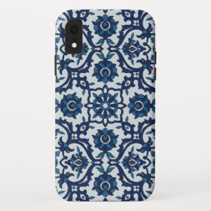 Blauw Portugees Azulejos Floral Tile Pattern iPhone XR Hoesje