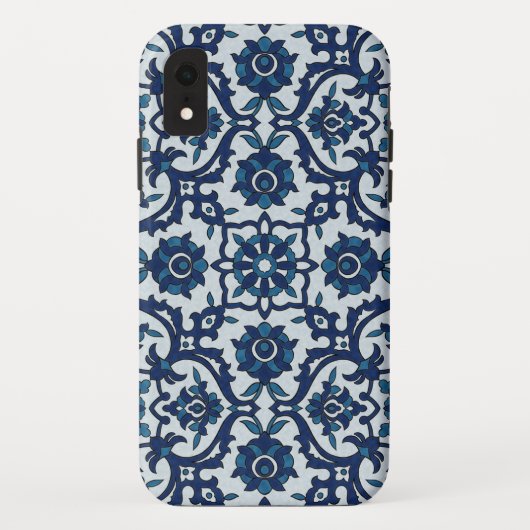 Blauw Portugees Azulejos Floral Tile Pattern Case-Mate iPhone Case (Achterkant)