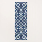 Blauw Portugees Azulejos Floral Tile Pattern Yogamat (Achterkant)