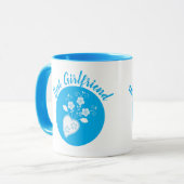 Blauw Portugees romantisch hart Mok (Voorkant links)