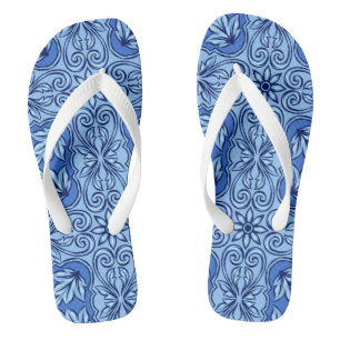 Blauw Portugees Tegel Teenslippers