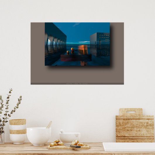 Blauw... Poster (Keuken)